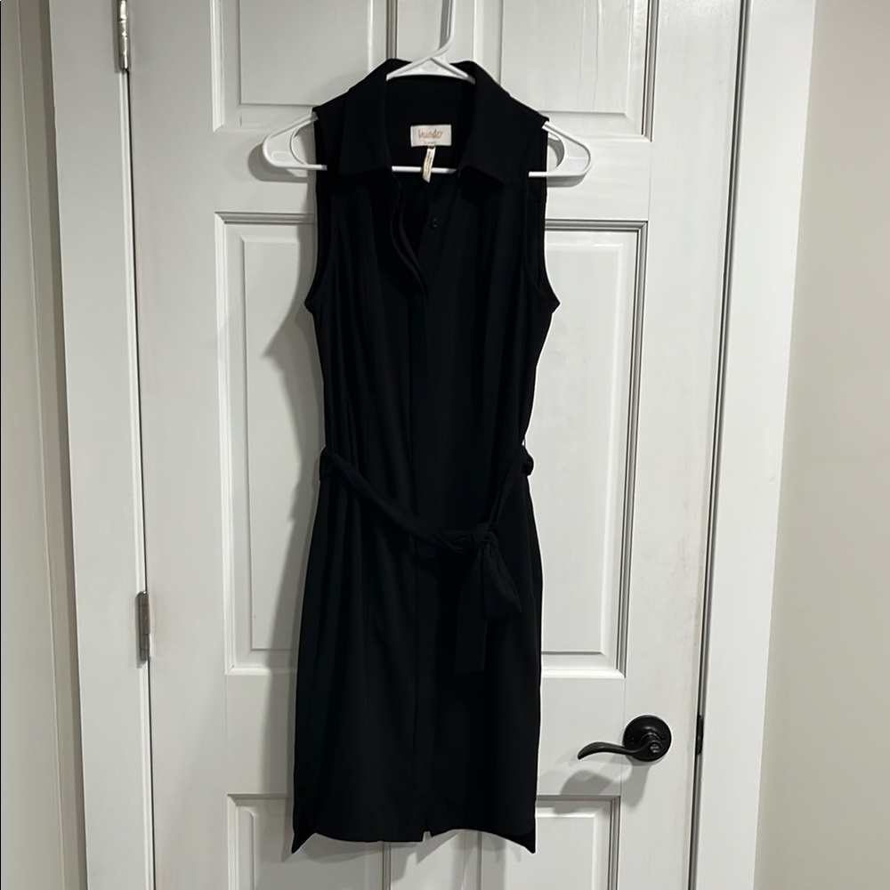 Laundry by Shelli Segal Button Down Tie Waist Dress